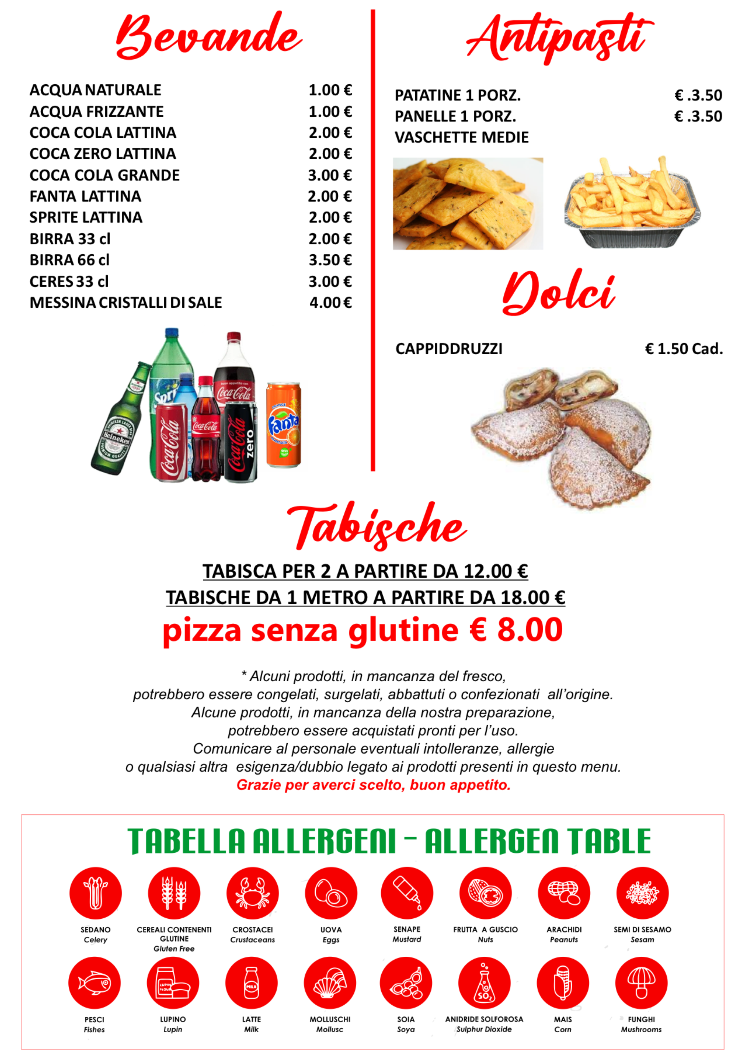 Menu pagina 3